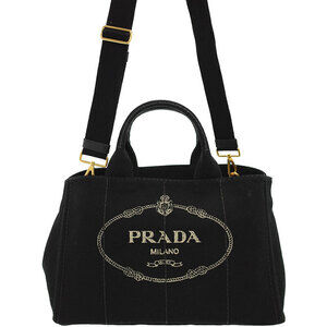 PRADA Canapa 2way Top Handle Crossbody Tote Convertible Tote Bag